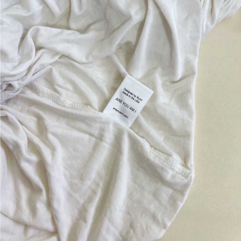 Are You Am I Taela Dress Mini White Goddess Ethereal Fairy Simple Delicate Soft - Picture 16 of 16